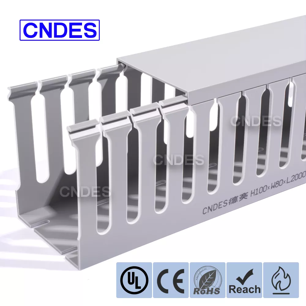 Conductă de cablare PVC cu fante flexibile 100×80