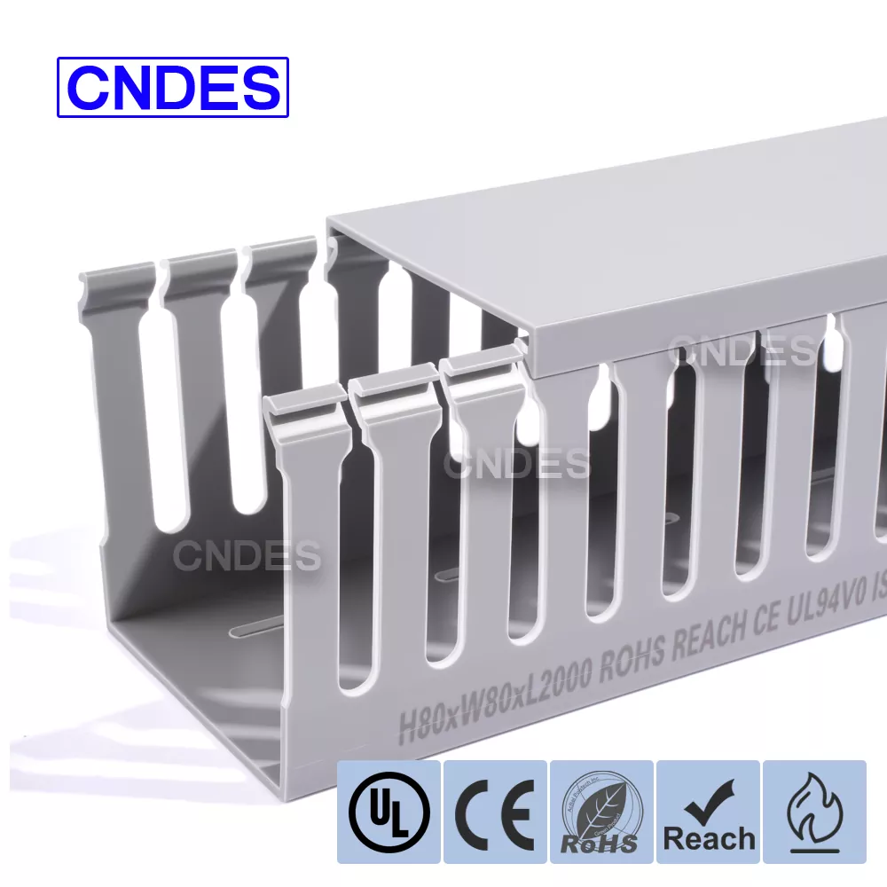 Conducta de cablare a tabloului de distribuție din PVC cu fante 80×80