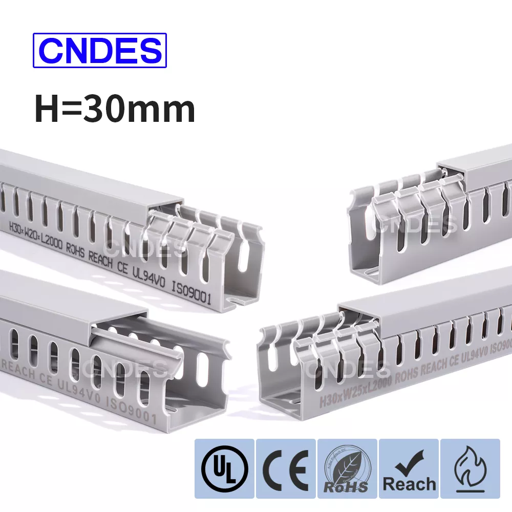 Conductă de gestionare a cablurilor din PVC, cu înălțime de 30 mm