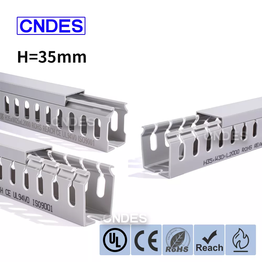 Conductă de dirijare a sârmei din PVC, cu înălțime de 35 mm